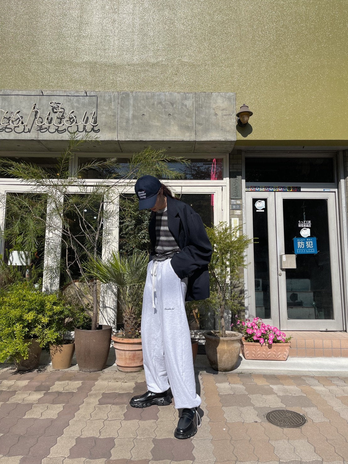 【Chikashitsu + ORIGINAL】loose logo sweat pants (3color)