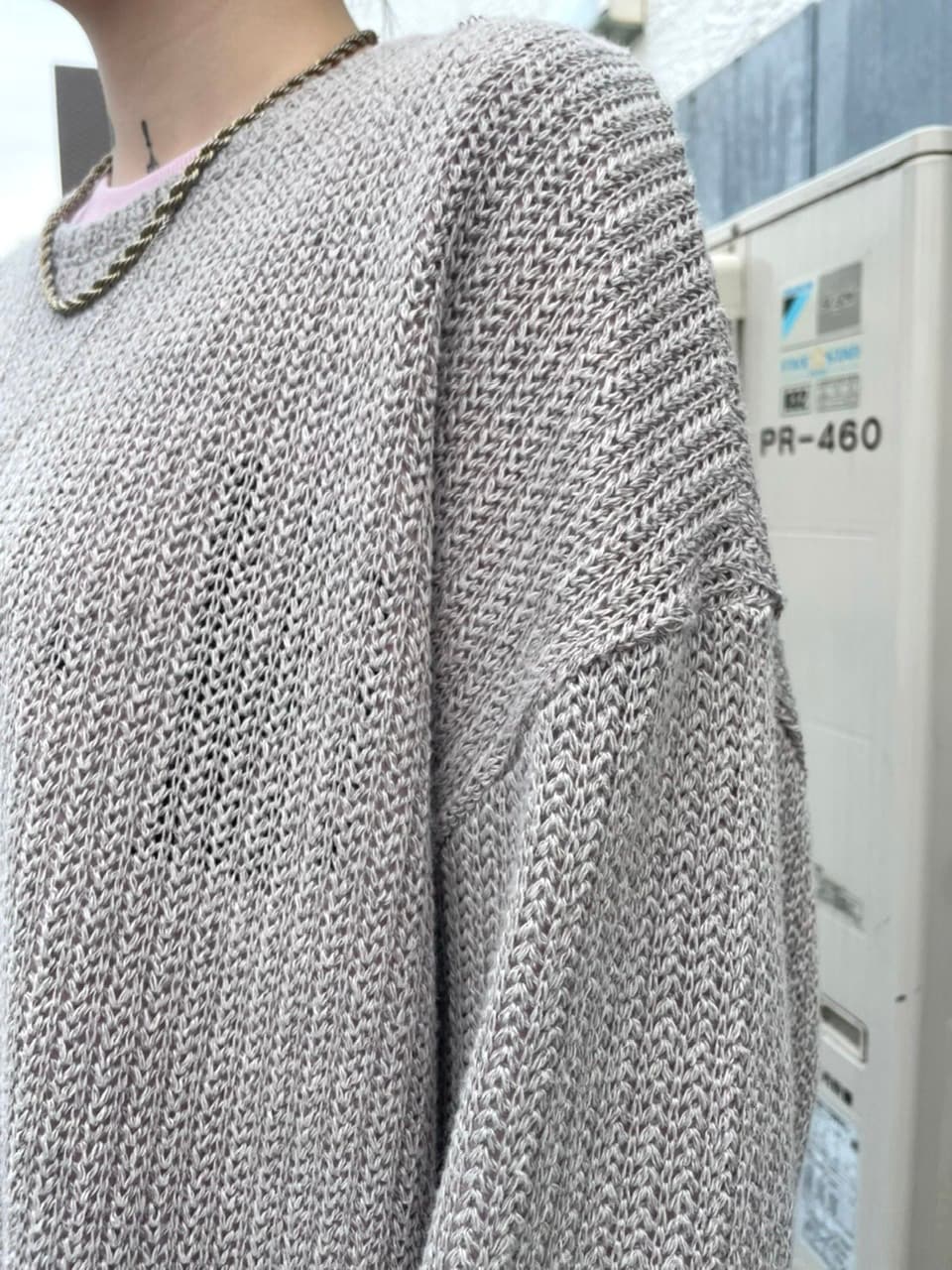 受注制【Never mind the XU】see-through knit (3color)