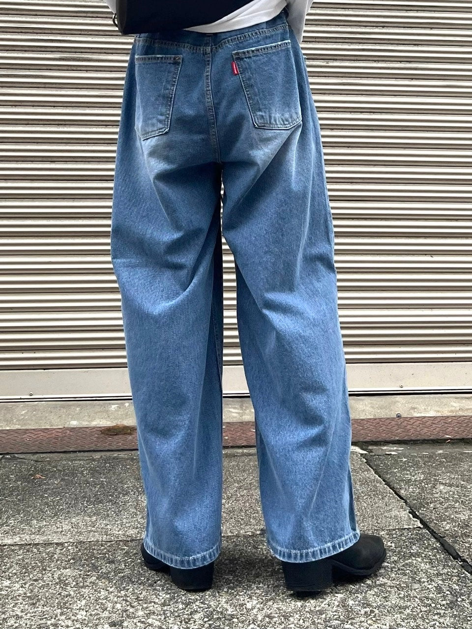 受注制【Chikashitsu +】rope wide denim pants (3color)