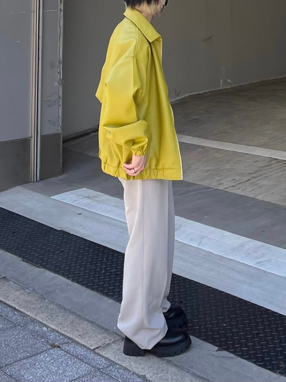 受注制【Chikashitsu +】leather blouson (3color)