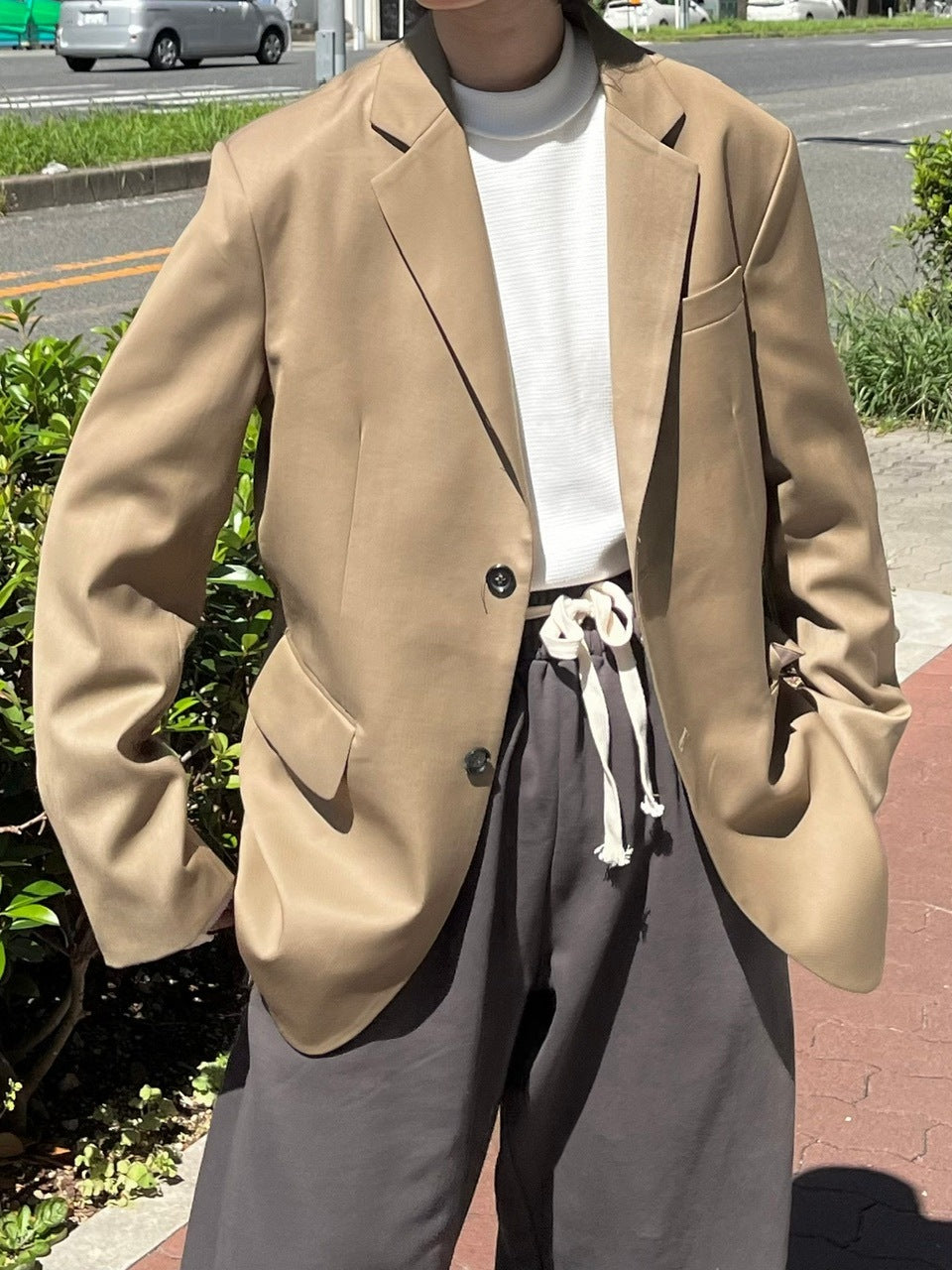 【Chikashitsu +】set up shingle jacket (4color)