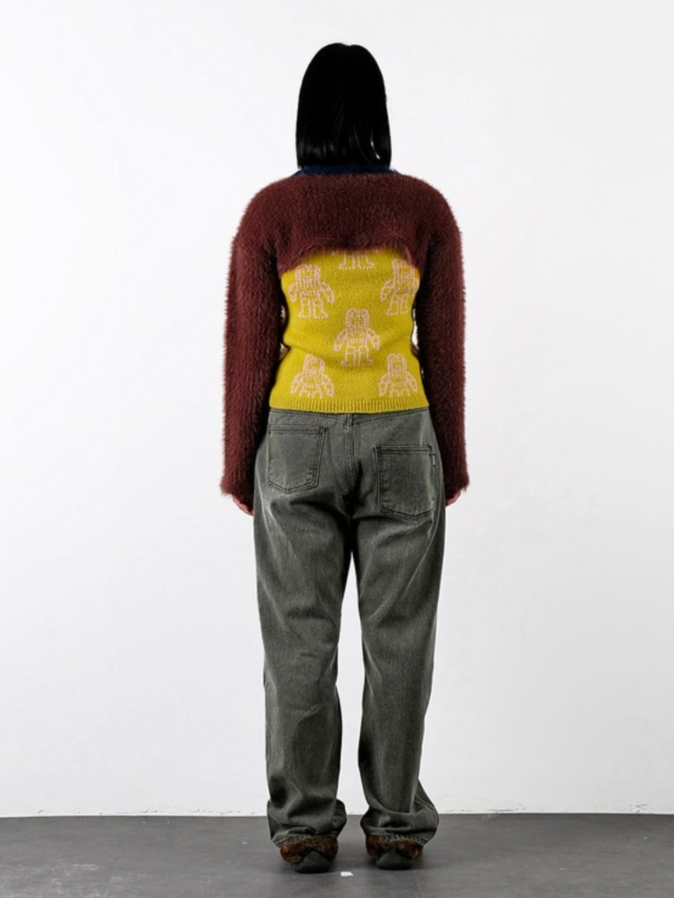【YOUTHBATH】High-Neck Knit Top Set-up