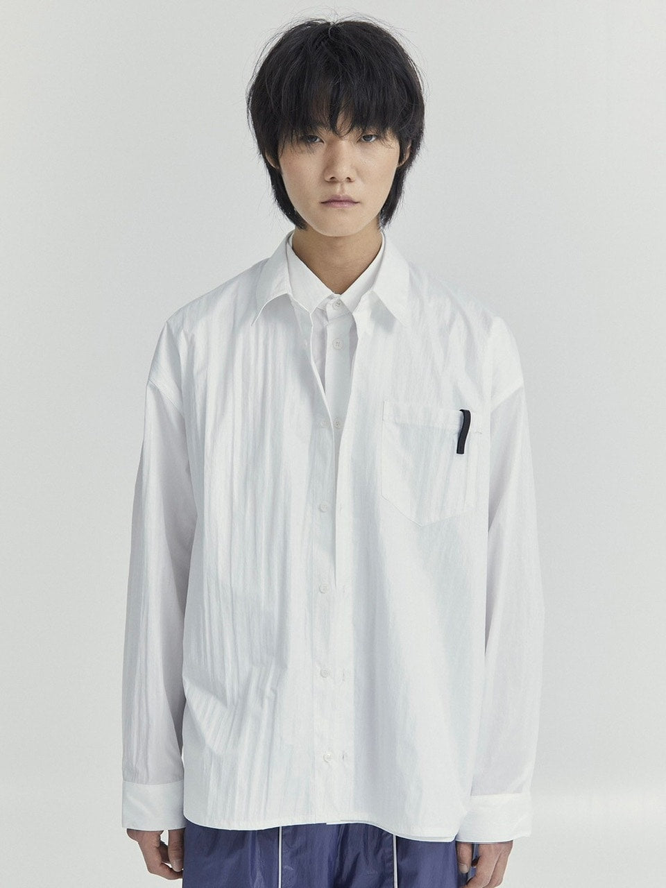 【OY】LAYERED PANEL LOGO SHIRTS