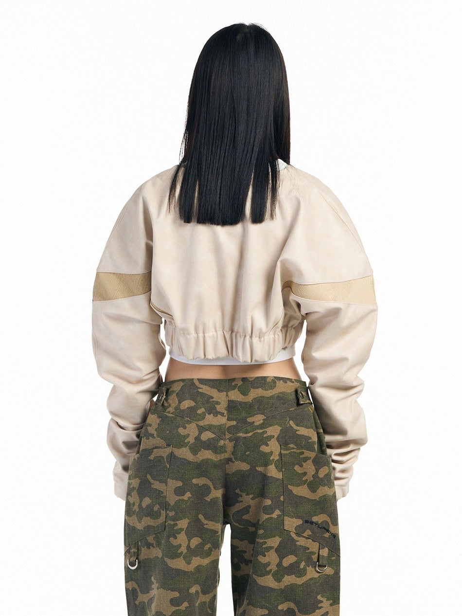 【SETUP‐EXE】Matte Leather bolero buckle Jacket