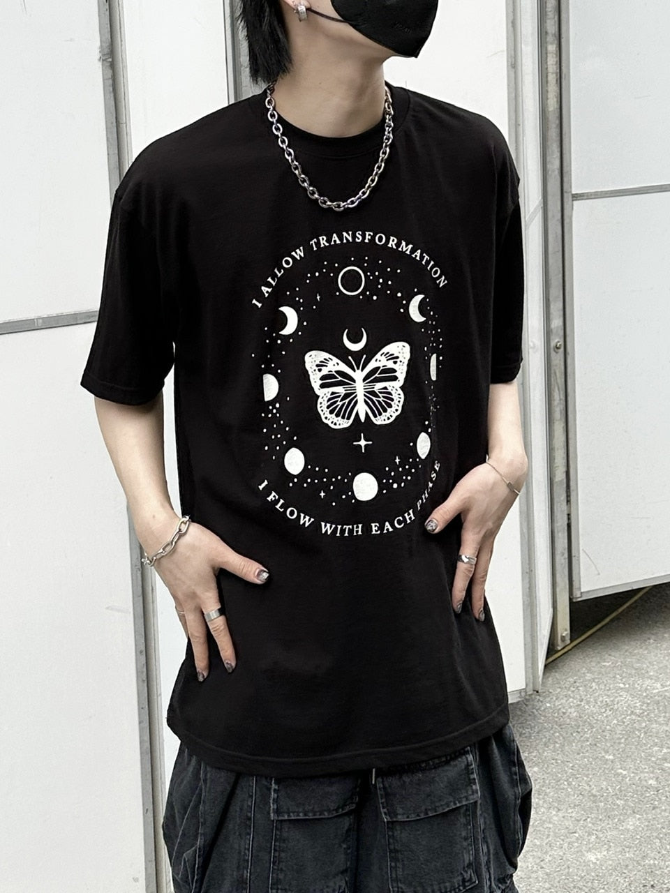 受注制【Chikashitsu +】oversized graphic t-shirt 2 (2color)