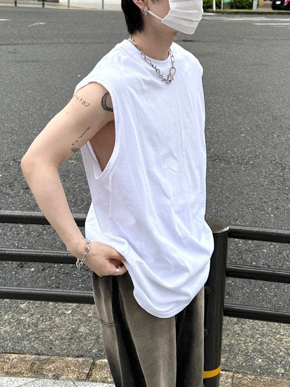 受注制【Chikashitsu +】basic cotton sleeveless (5color)