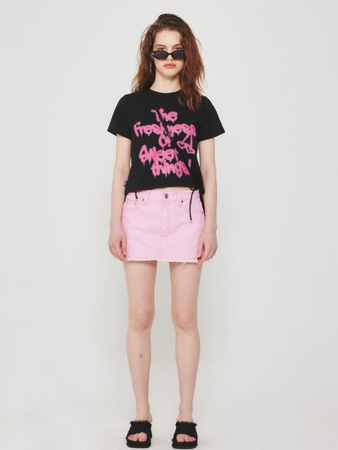 【CRANK】DENIM MINI SKIRT PANTS / 【クランク】デニムミニスカートパンツ