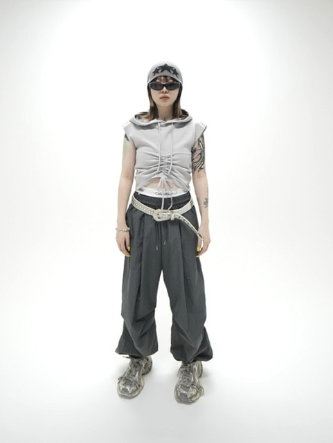 受注制【Never mind the XU】nylon track pants (2color)