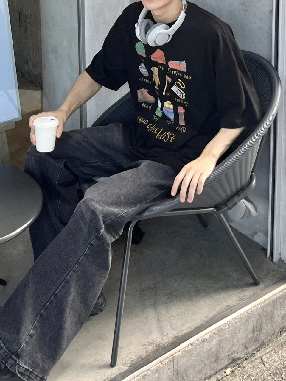 受注制【youll】camp check list tee (3color)