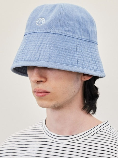 【RE:ON STUDIO】REON LOGO DENIM BUCKET HAT