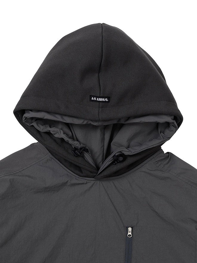 【AJOBYAJO】Layered Nylon Hoodie / 【アジョバイアジョ】レイヤードナイロンフード長袖パーカー