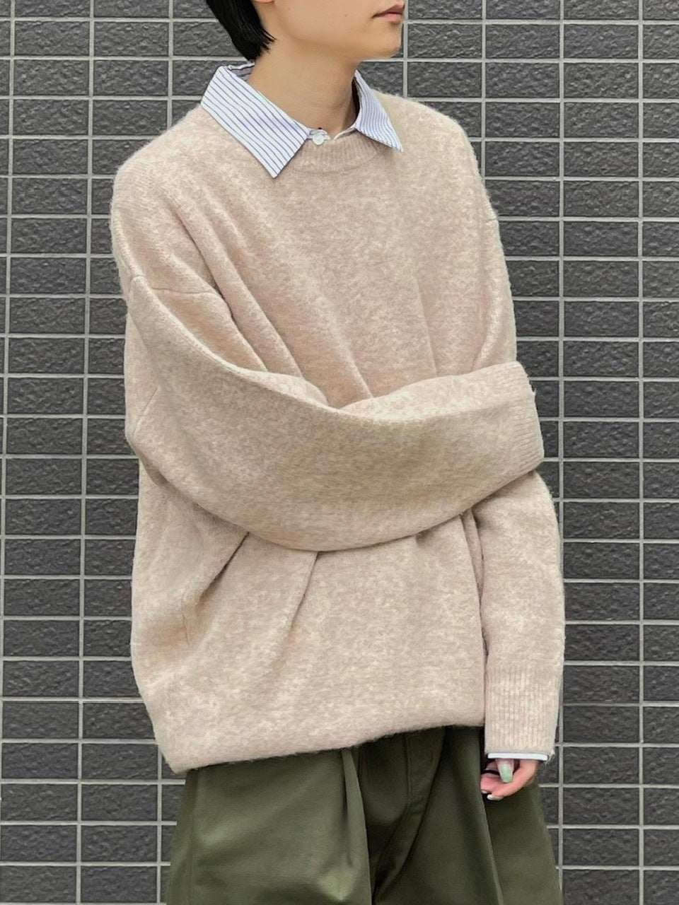 受注制【Chikashitsu +】unisex 6color knit (6color) / 【チカシツプラス】ユニセックス6カラー長袖ニット