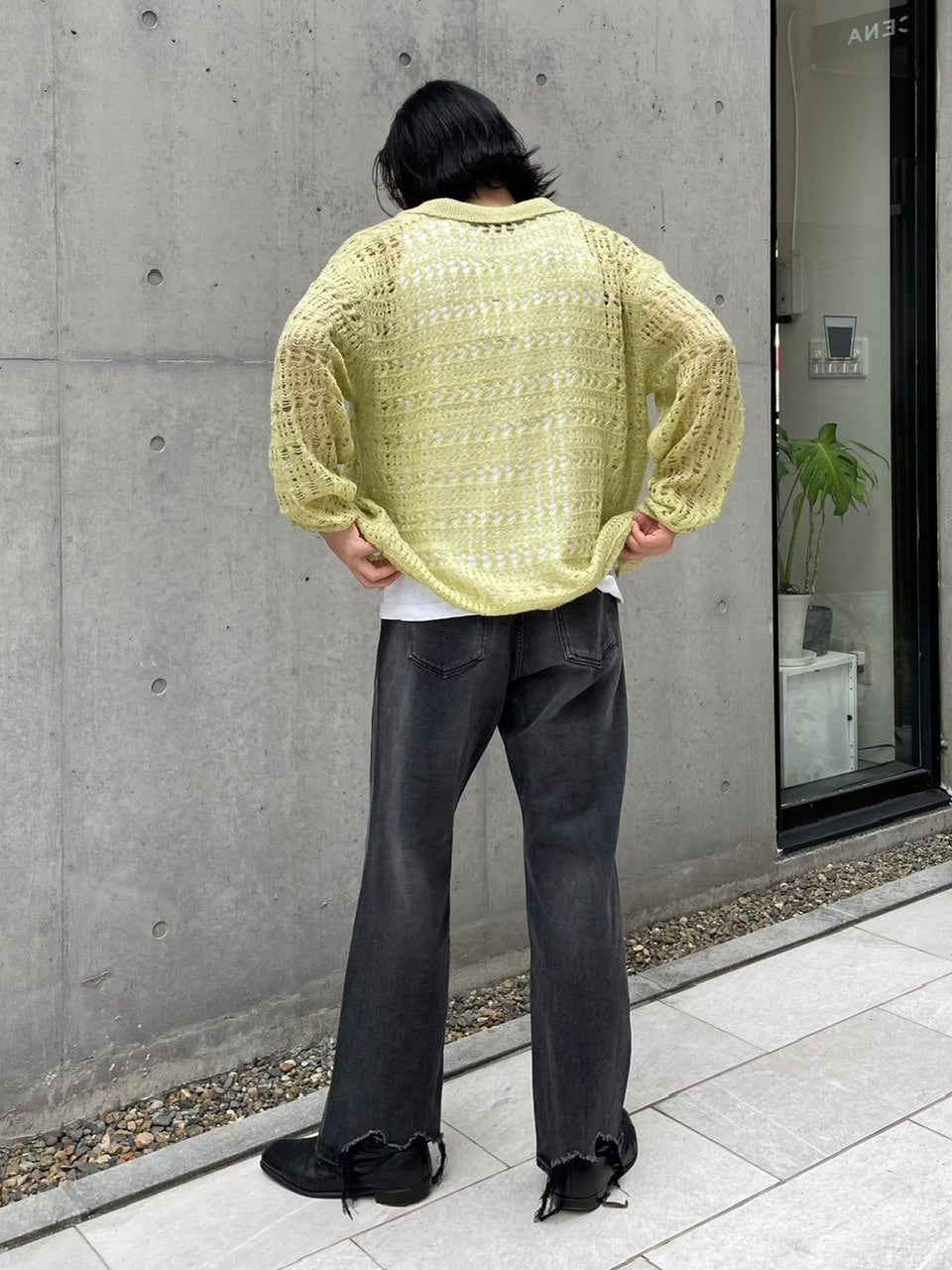 受注制【Chikashitsu +】pastry collar knit cardigan (5color)