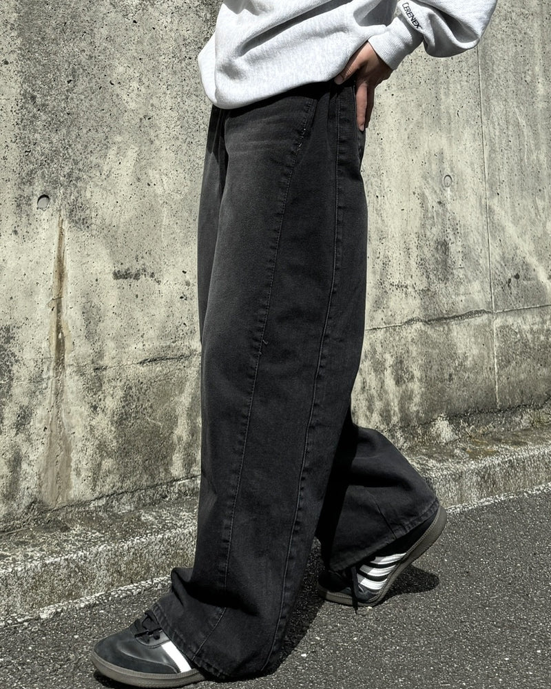 受注制【RENOL】denim wide pants (2color)