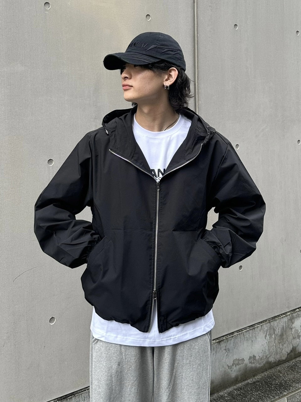 受注制【Chikashitsu +】unisex cropped hooded blouson (3color) / 【チカシツプラス】ユニセックスクロップドフード長袖ブルゾン