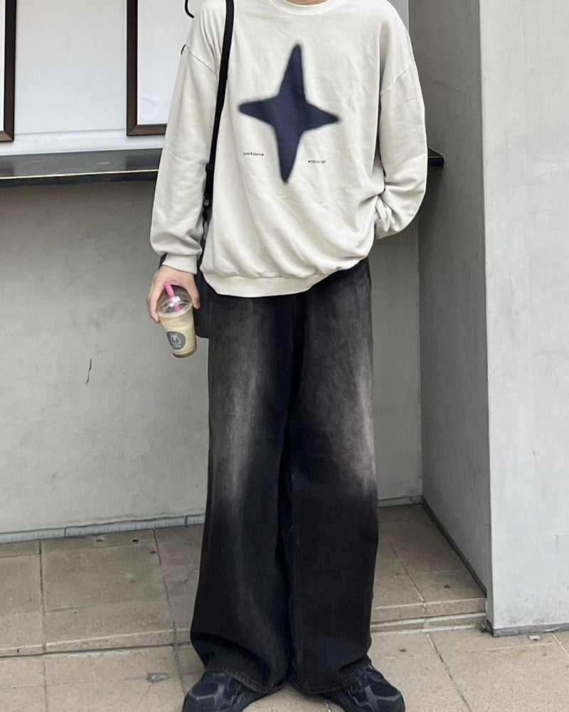 【youll】sparkle pigment sweat shirt (3color)
