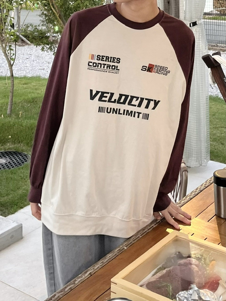 受注制【youll】velocity raglan long sleeve tee (2color)