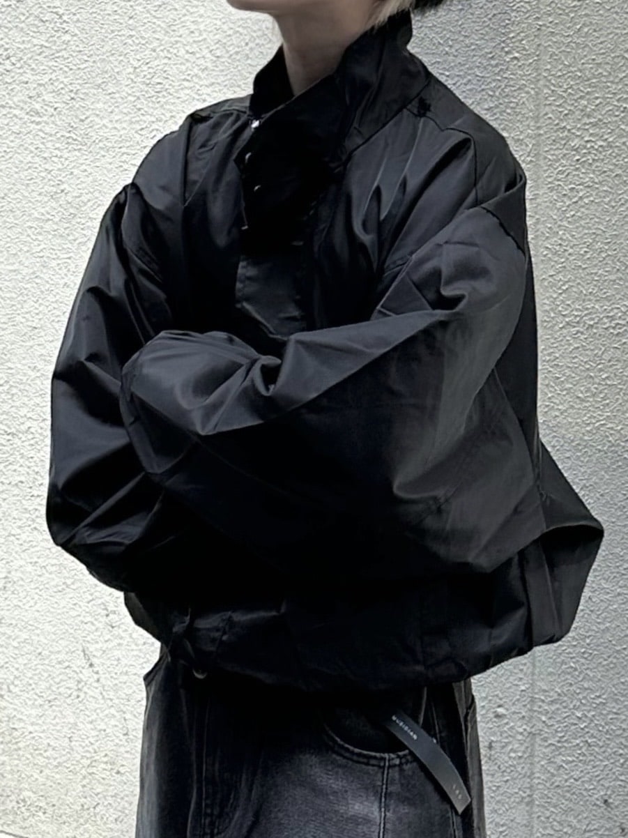 大阪店WEB限定受注制【Chikashitsu +】high neck bomber jacket (2color)