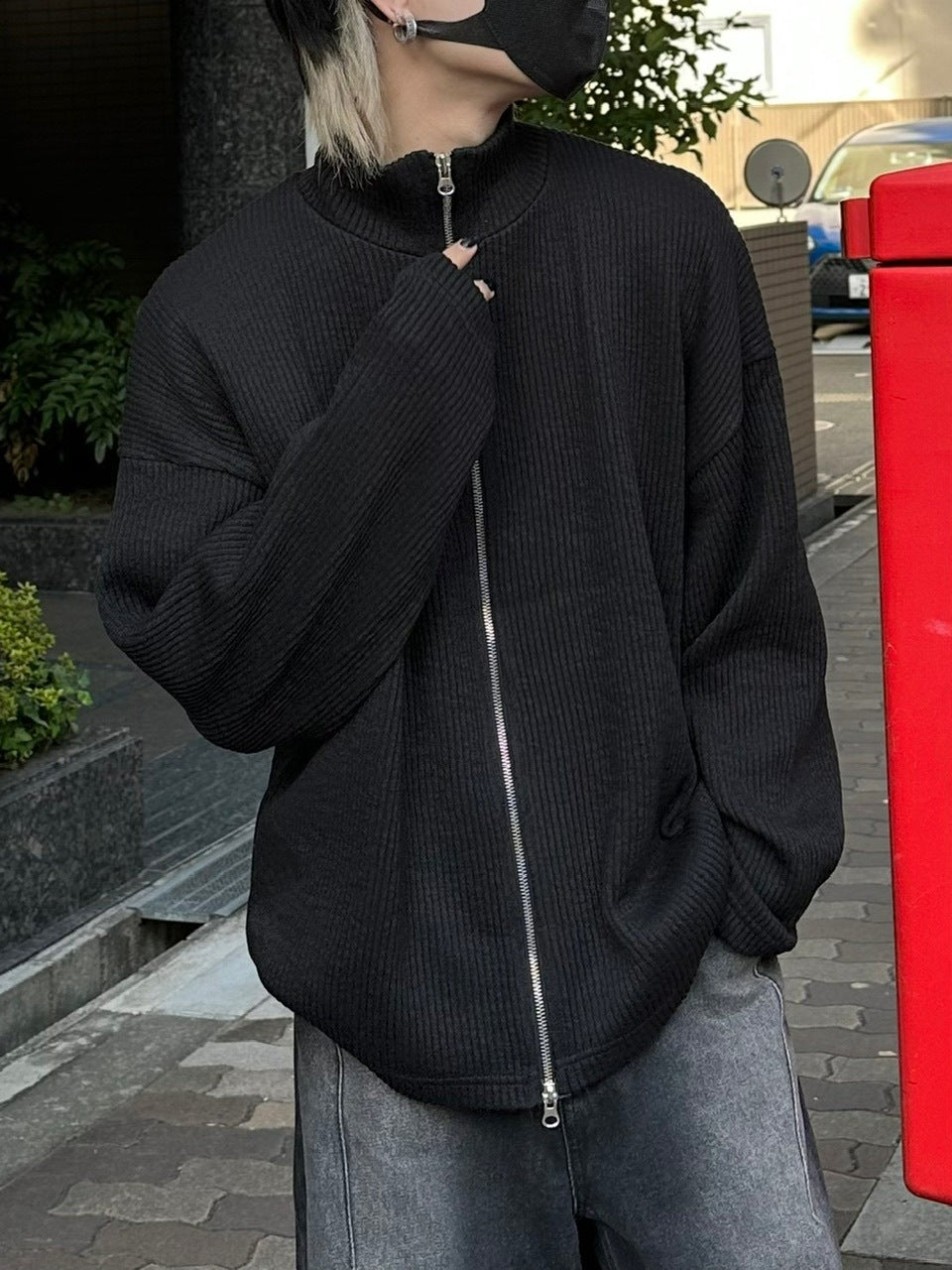 受注制【nmtc +】high neck knit cardigan (2color)