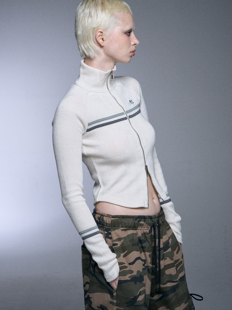 【SETUP‐EXE】RAGLAN HIGH NECK TWO-WAY ZIPUP