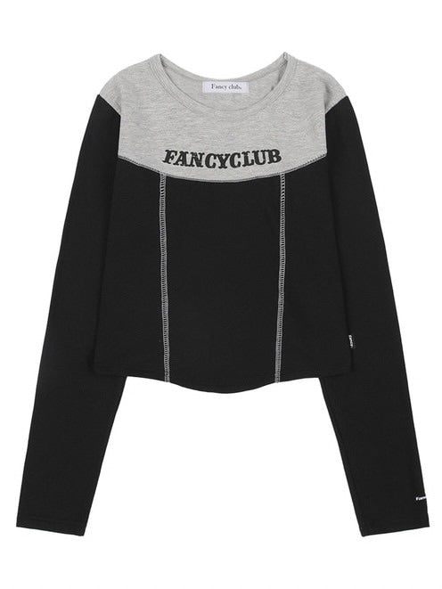 【FANCY CLUB】TURNING CLASSIC STITCH CROP TEE