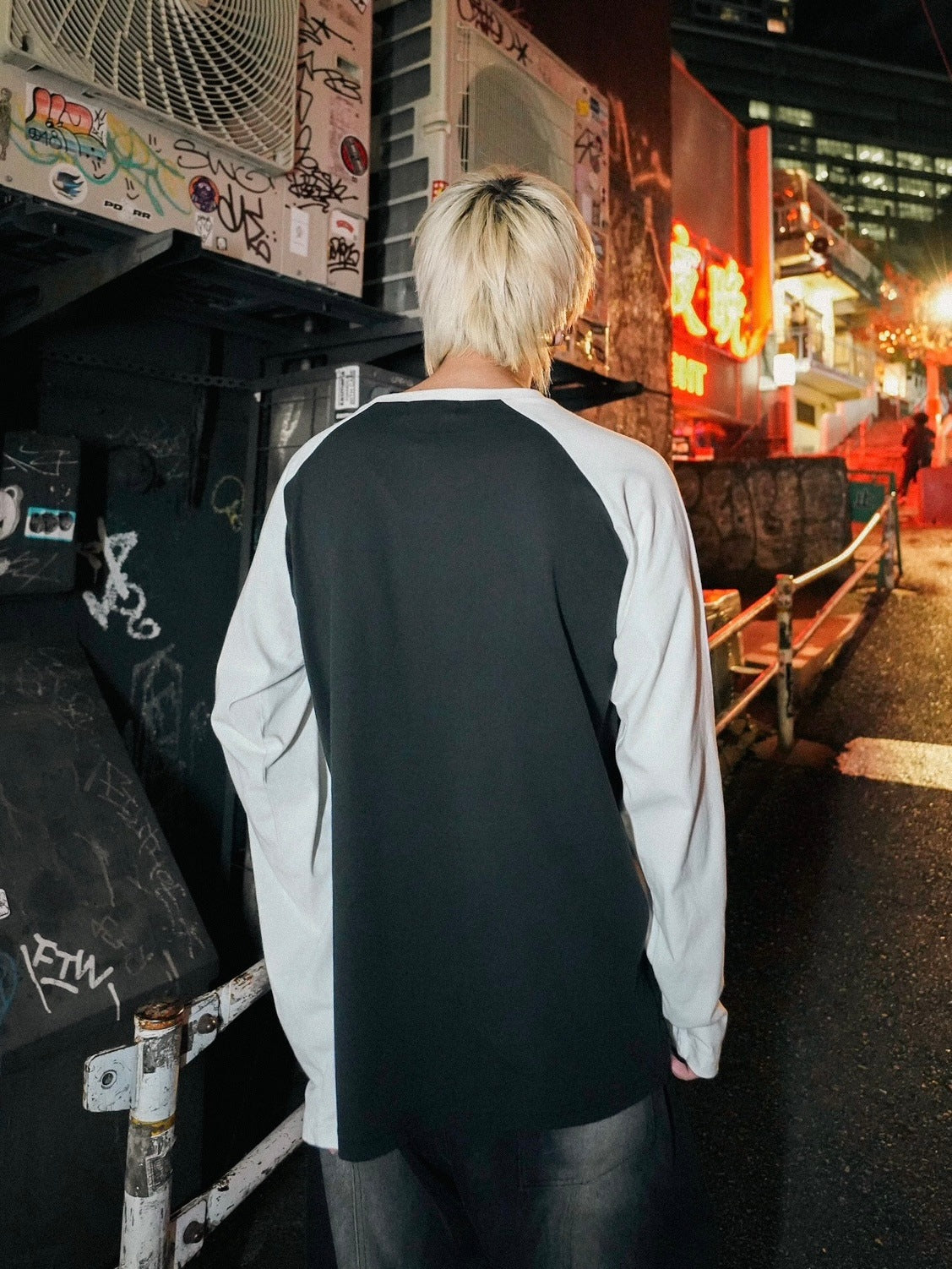 【Bizarre Maiden】rhinestone logo raglan tee (2color) / 【ビザールメイデン】ラインストーンロゴラグラン長袖Tシャツ