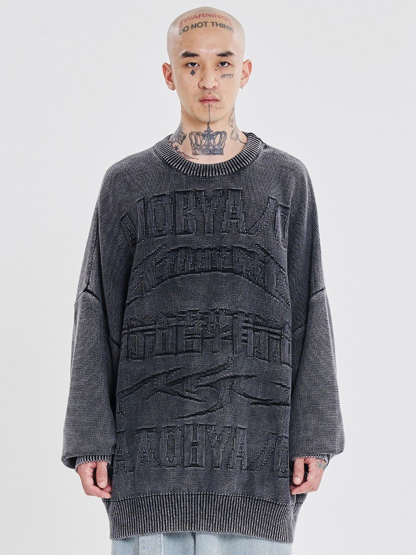 【AJOBYAJO】Total Logo Washed Sweater