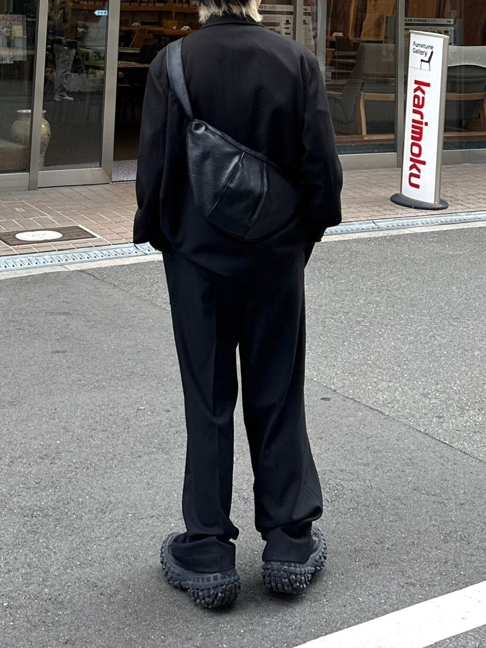 受注制【Chikashitsu +】set up belt slacks (3color)