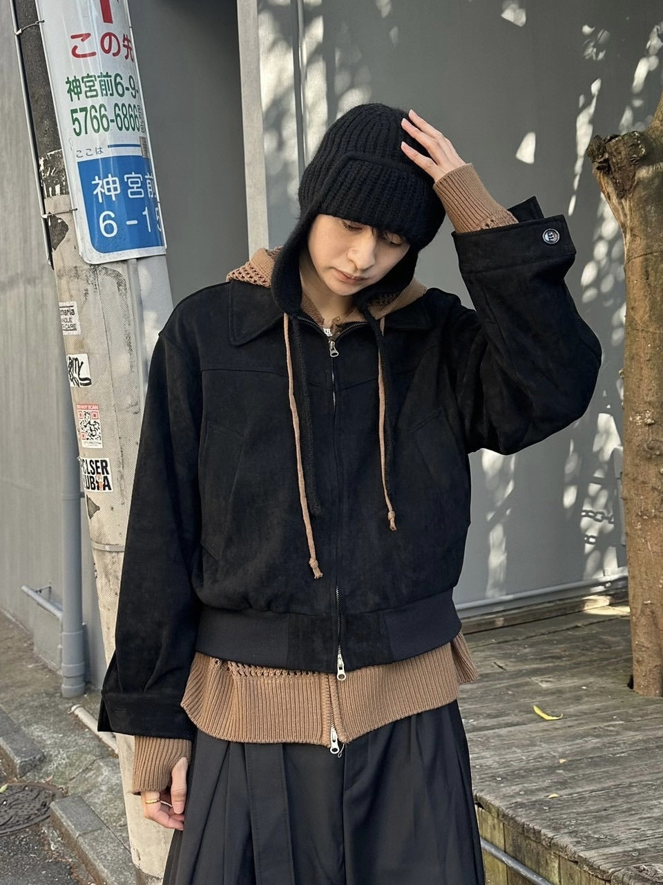 受注制【Chikashitsu +】flight knit cap (5color)