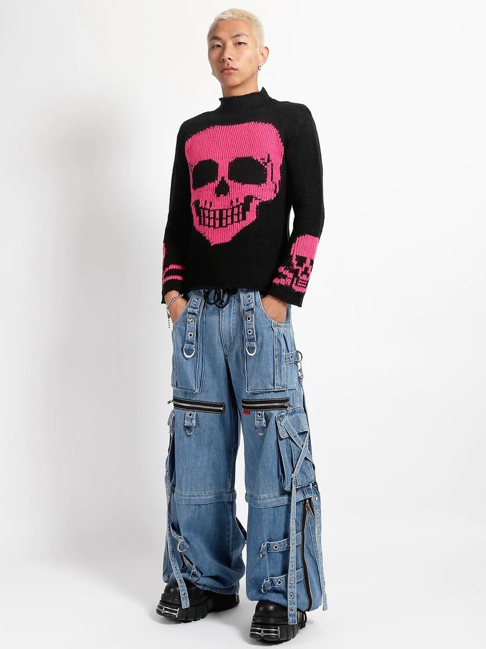 12/31再入荷【TRIPP nyc】X-STRAP PANTS[JM7144M] / 【トリップ エヌワイシー】2wayストラップボンテージジップオフデニムワイドパンツ