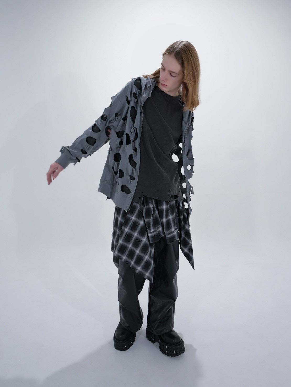 【Bizarre Maiden】damage full zip hoodie