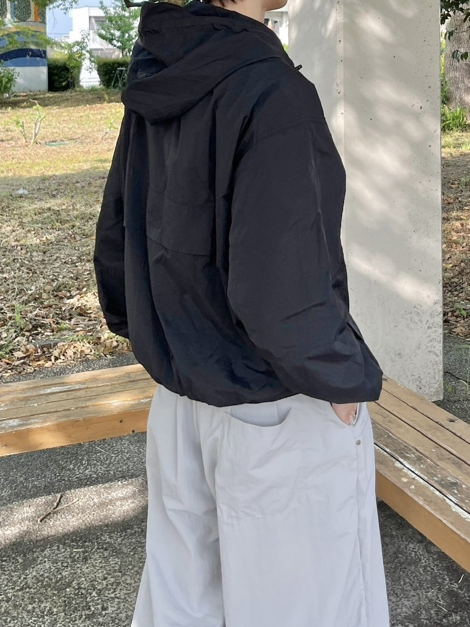 受注制【youll】nylon hooded blouson (2color)