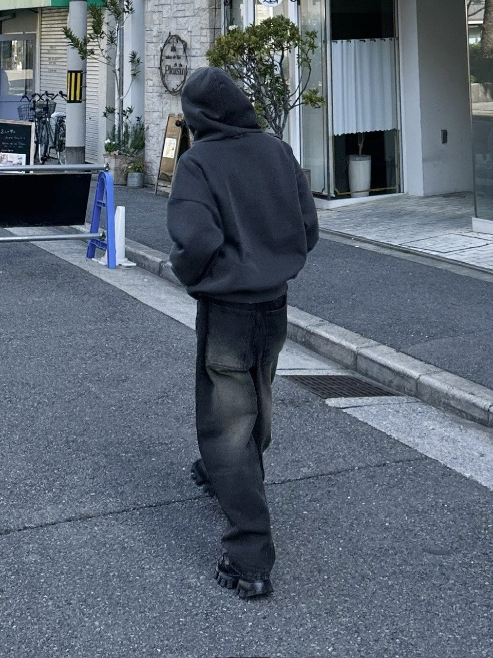 大阪店WEB限定受注制【Chikashitsu +】vintage wash curve denim pants