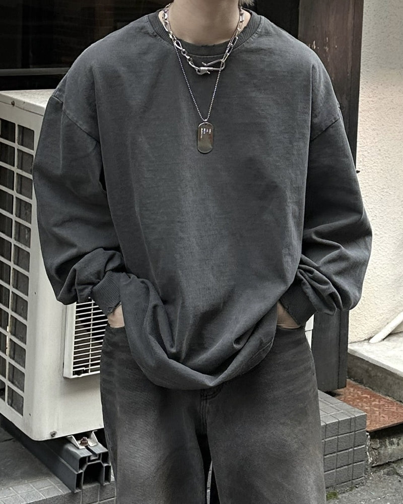 大阪店WEB限定受注制【Chikashitsu +】pigment long sleeve (2color)