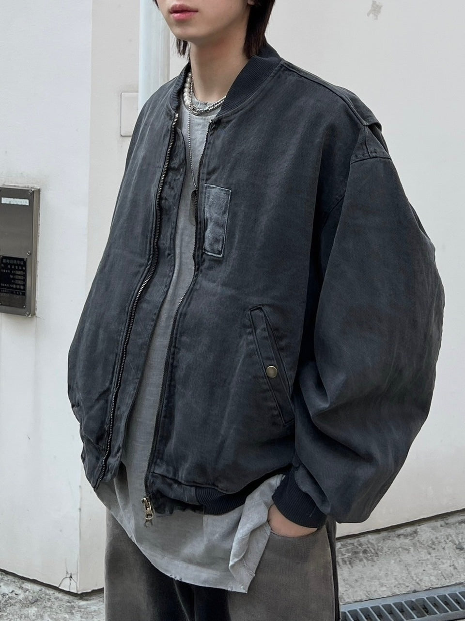 大阪店WEB限定受注制【Chikashitsu +】pigment MA-1 blouson