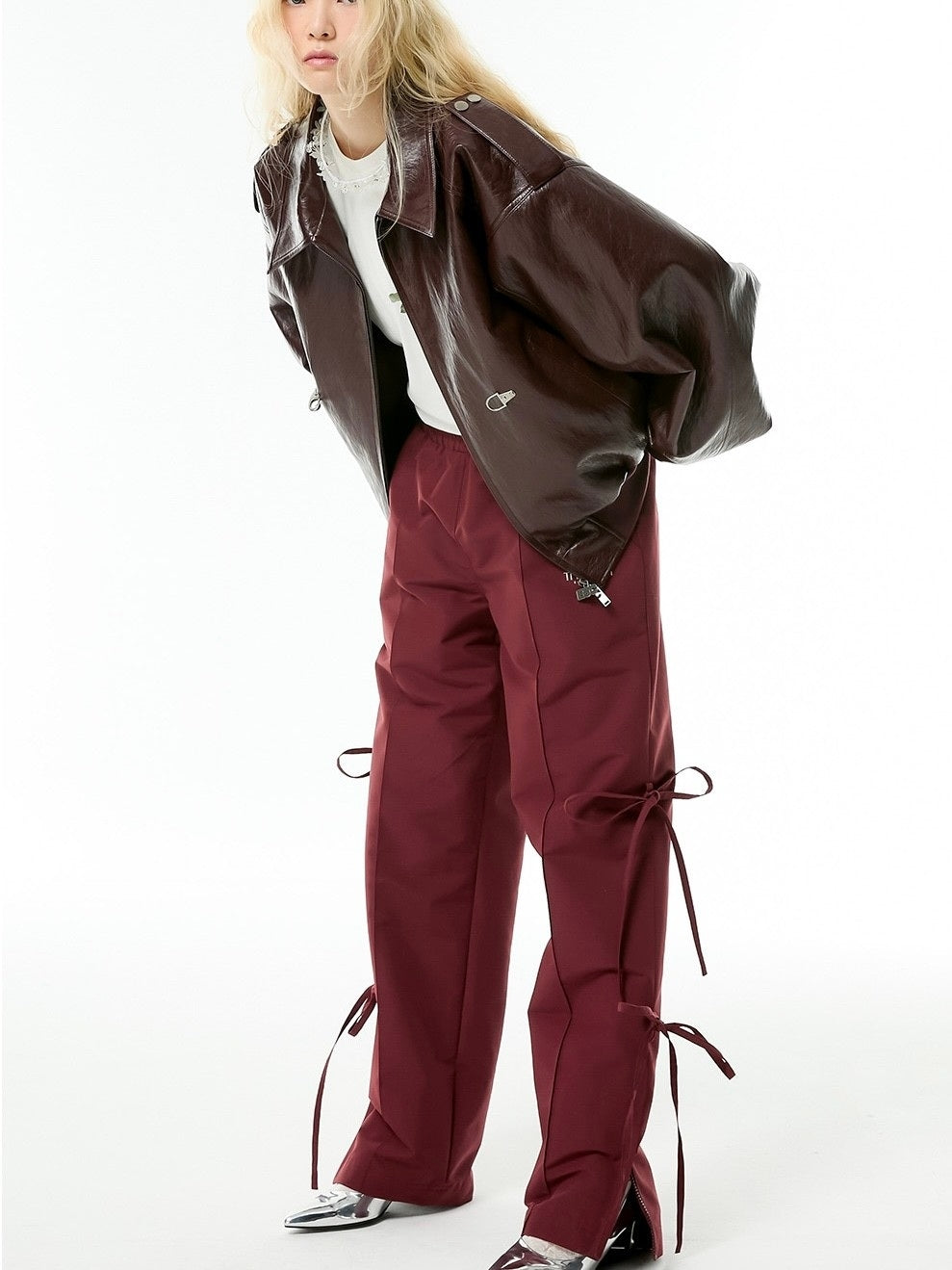 【ESC STUDIO】ribbon training pants