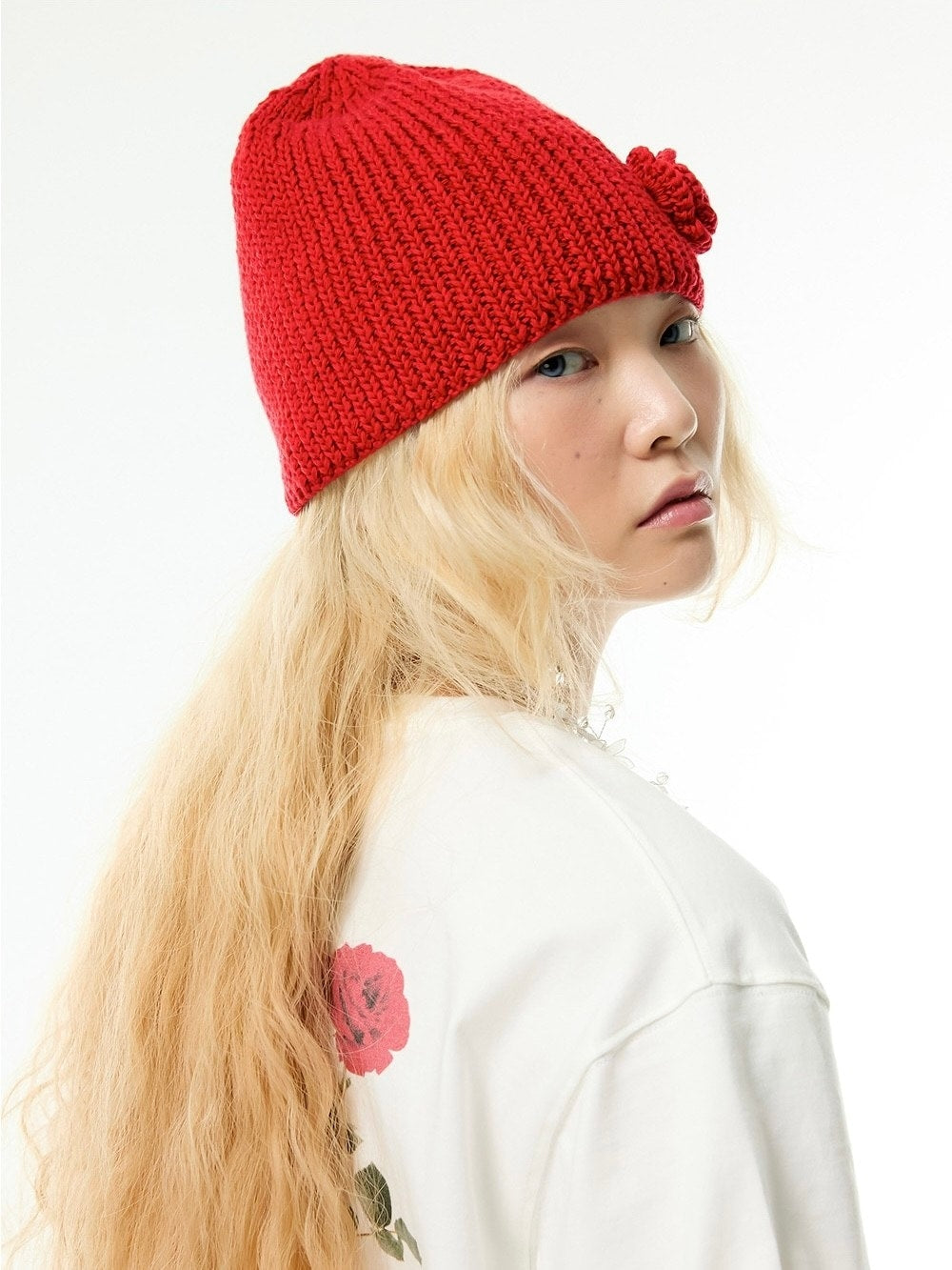 【ESC STUDIO】rose beanie made by mom and aunt