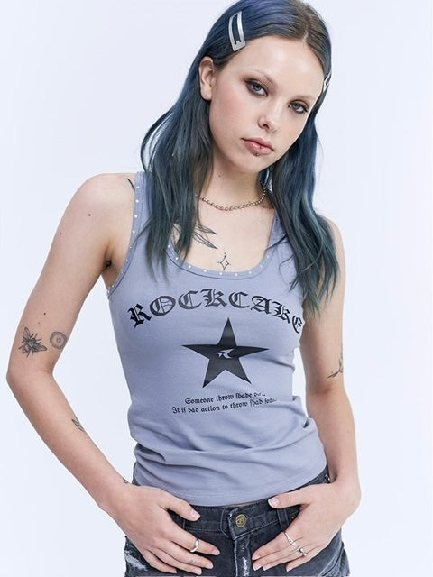 【ROCK CAKE】Crystal Hotfix Sleeveless