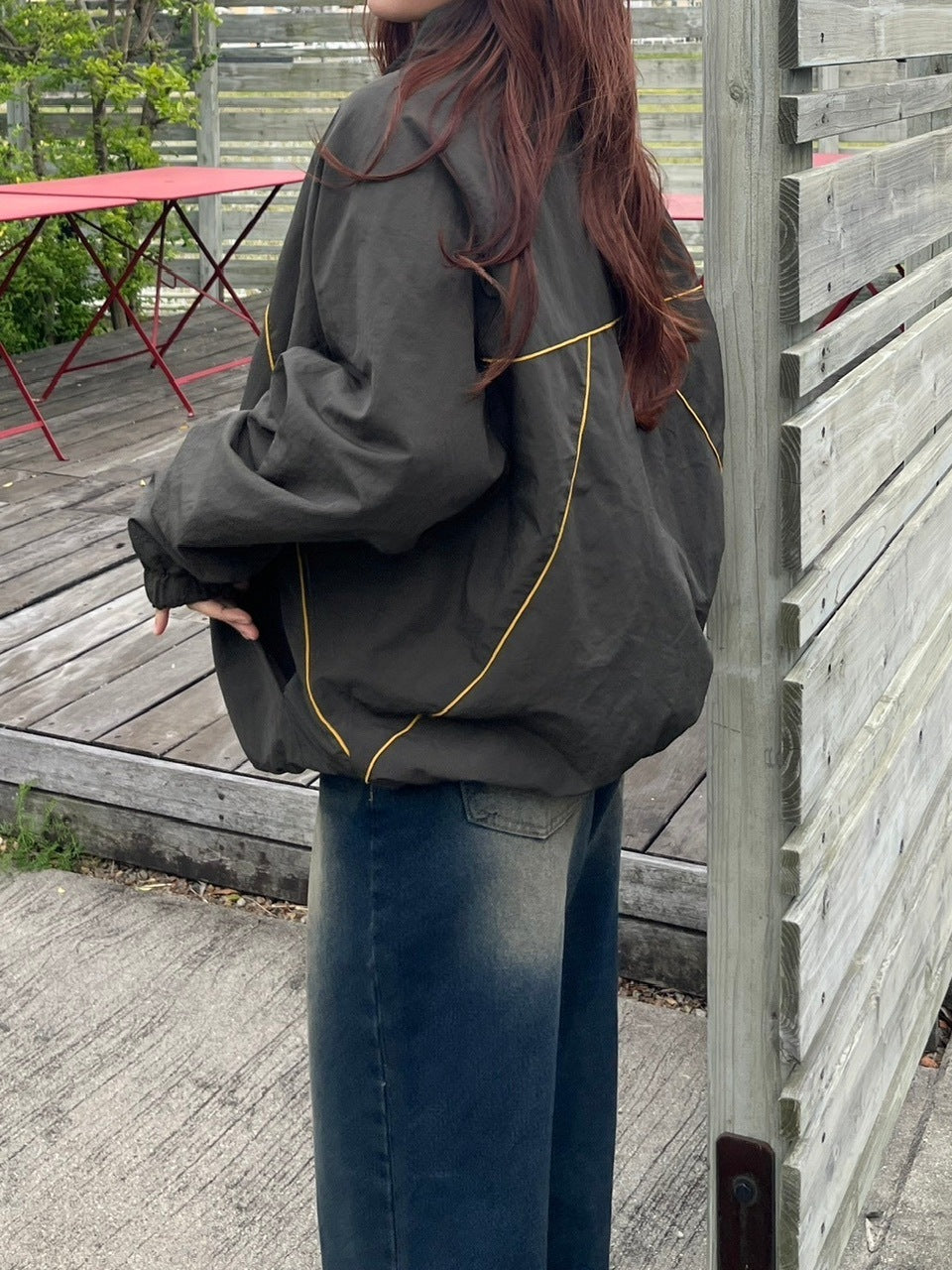 受注制【youll】piping nylon jacket (2color)