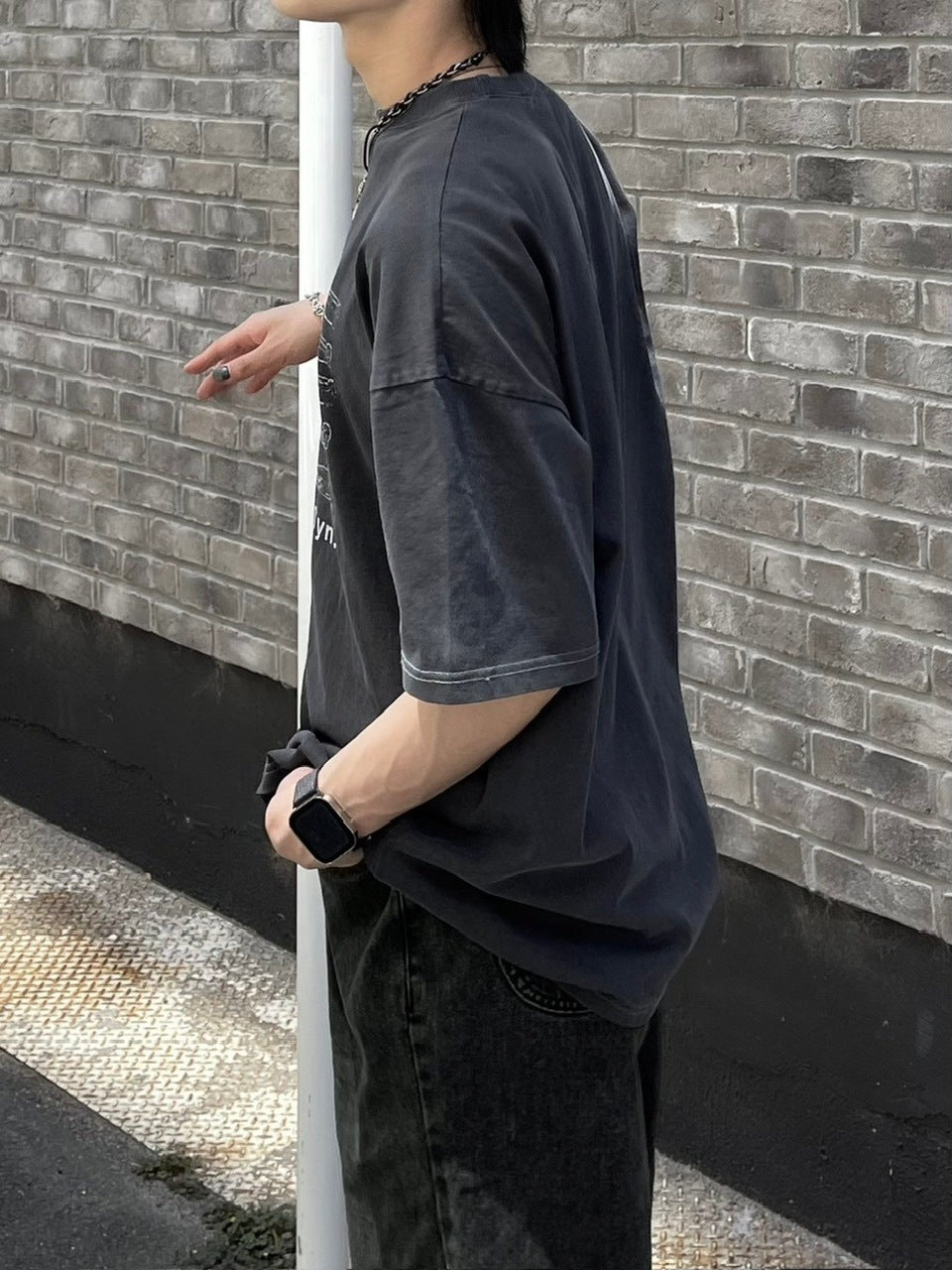 大阪店WEB限定【Chikashitsu +】pigment bullet t-shirt