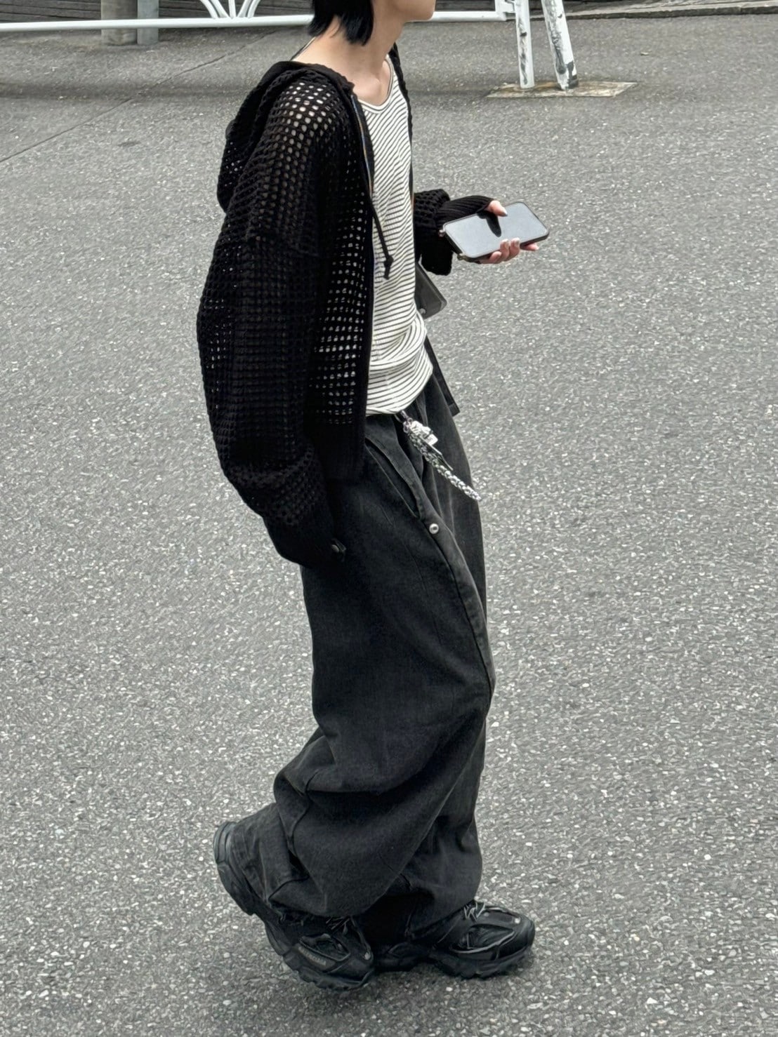 受注制【Chikashitsu +】border stitch rib sleeveless (2color) / 【チカシツプラス】ボーダーステッチリブタンクトップ