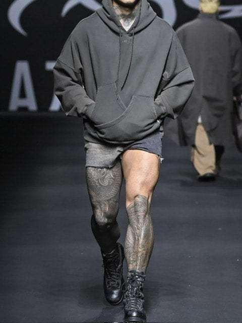 【AJOBYAJO】Curve Pocket Washed Hoodie