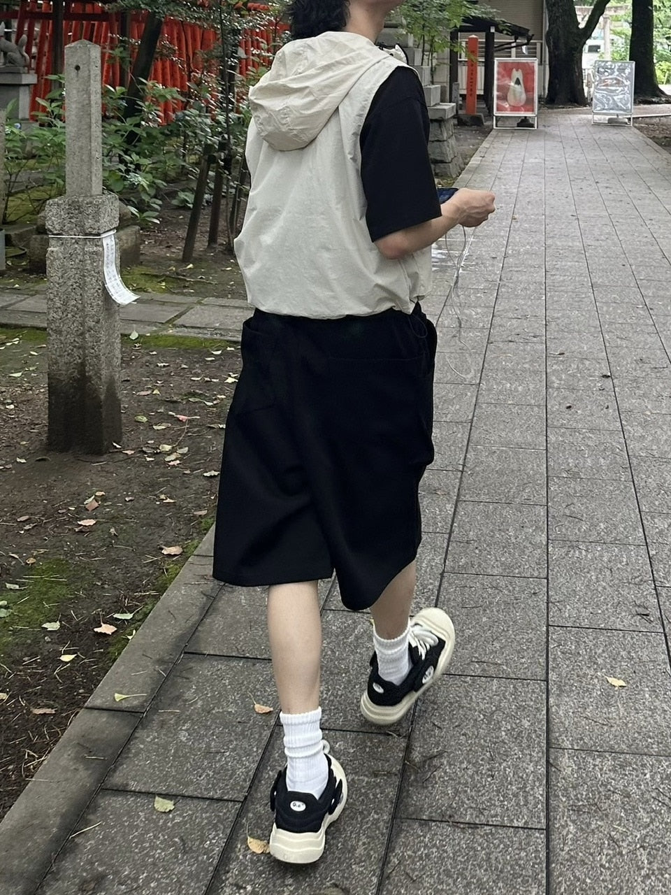 受注制【youll】double pocket sweat half pants (2color)