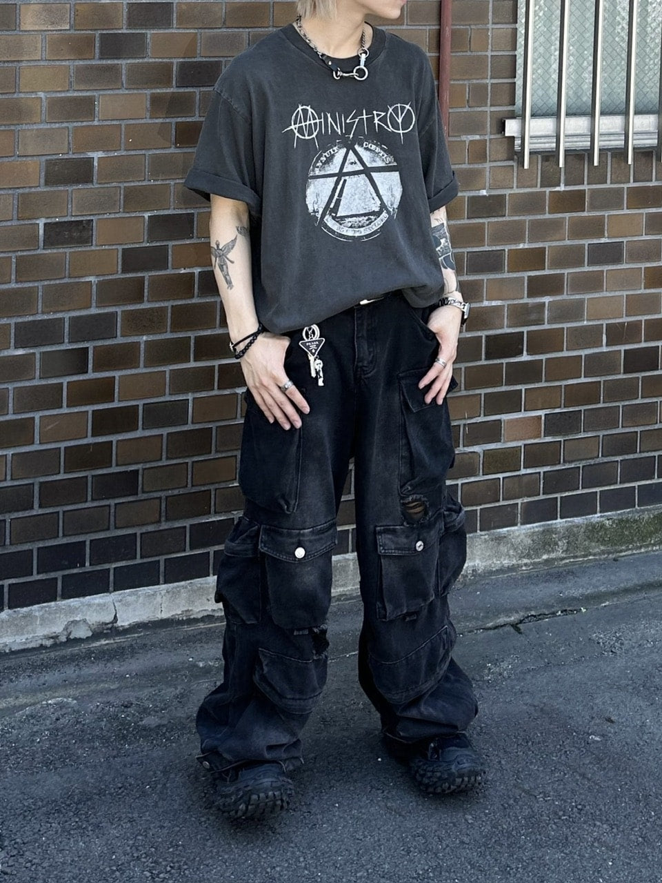 大阪店WEB限定受注制【Chikashitsu +】oversized ministry t-shirt