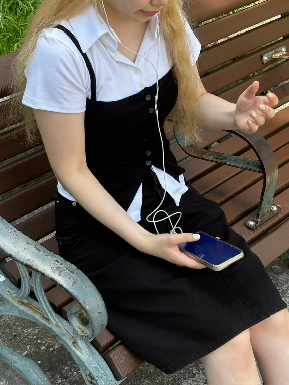 受注制【OaKS】choker set 2way camisole (3color)