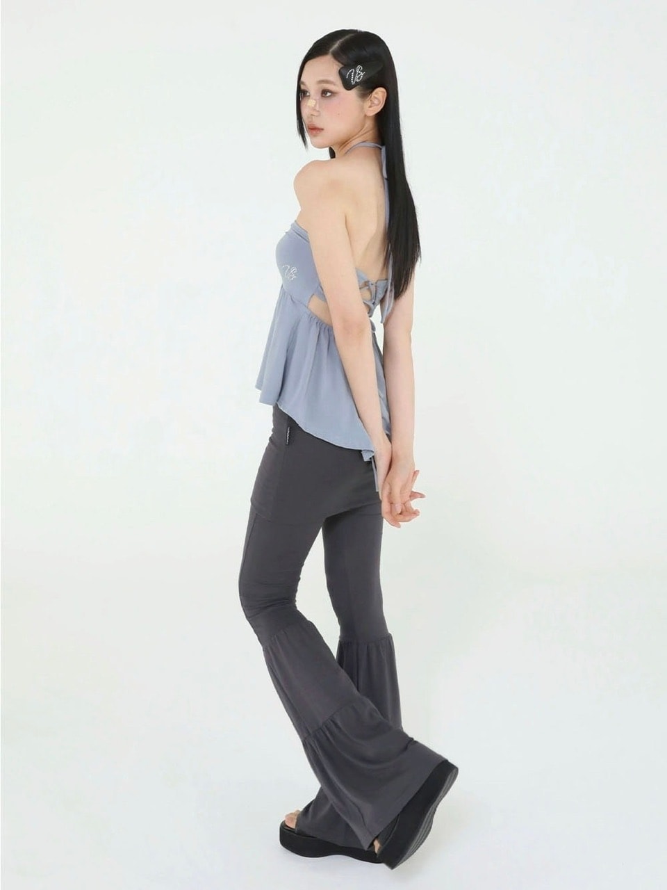 【Uglyshadow】BEADS TUNNEL SLEEVELESS / 【アグリーシャドウ】ビーズホルターネックキャミソールチュニック