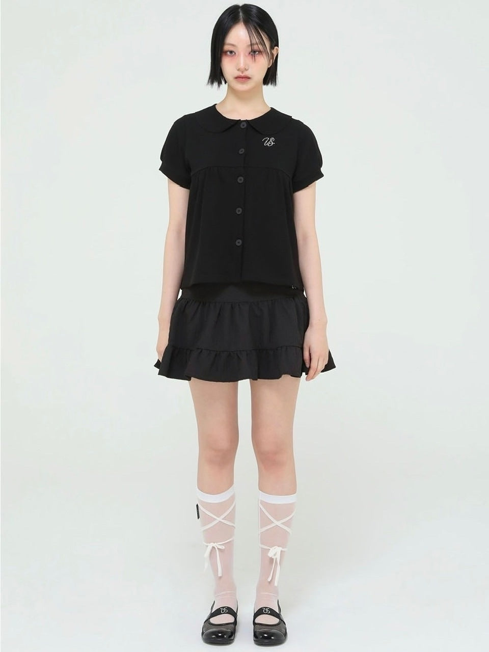 【Uglyshadow】BEADS CANCAN FLARE SKIRT