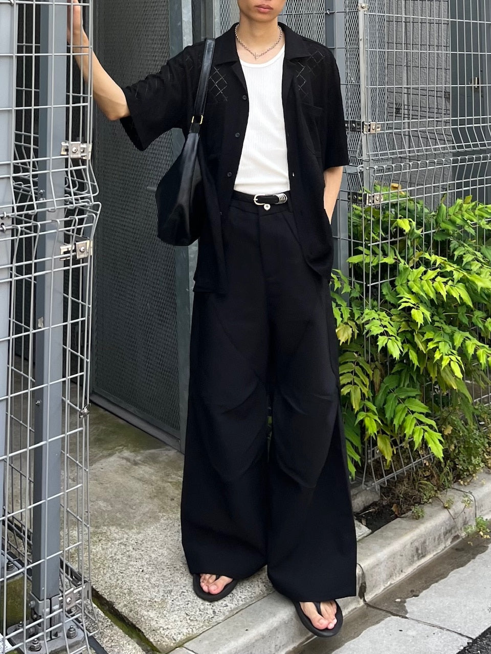 東京店WEB限定受注制【Chikashitsu +】argyle knit open color shirt (3color)