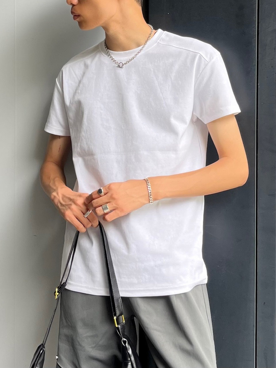 東京店WEB限定受注制【Chikashitsu +】compact crew neck tee (3color)