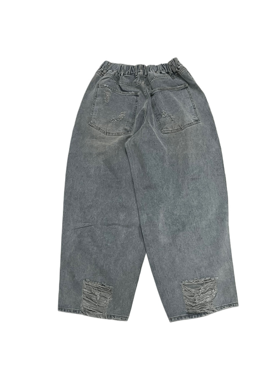 受注制【Never mind the XU】damage denim pants (3color) / 【ネバーマインドザエックスユー】ダメージデニムパンツ